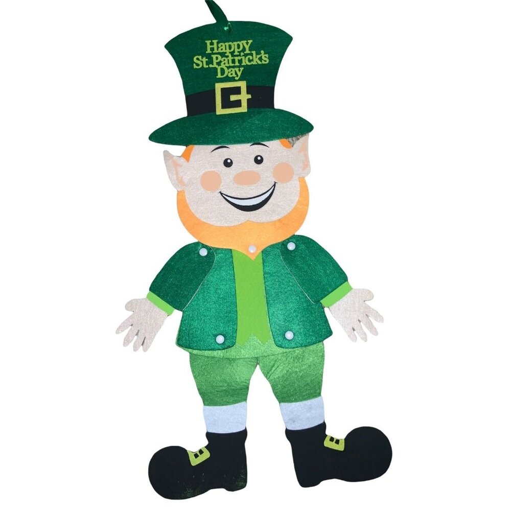 Happy St. Patrick’s Day Leprechaun Wall Hanging Decor